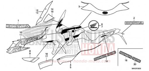 MARKE/STREIFEN (4) CRF1000D2J de 2018